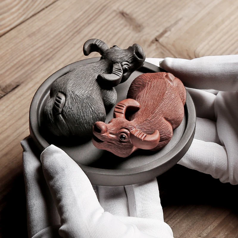 Yixing Clay Ba Gua Buffalos Tea Pet - Image 7