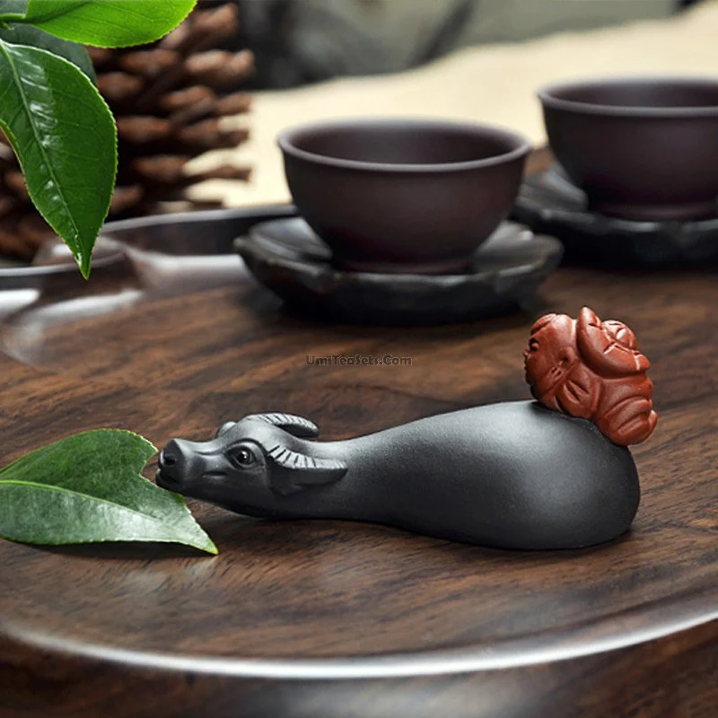 Yixing Clay Cow & Boy Tea Pet - Image 2