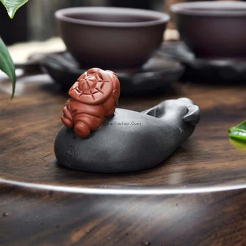 Yixing Clay Cow & Boy Tea Pet - Image 4