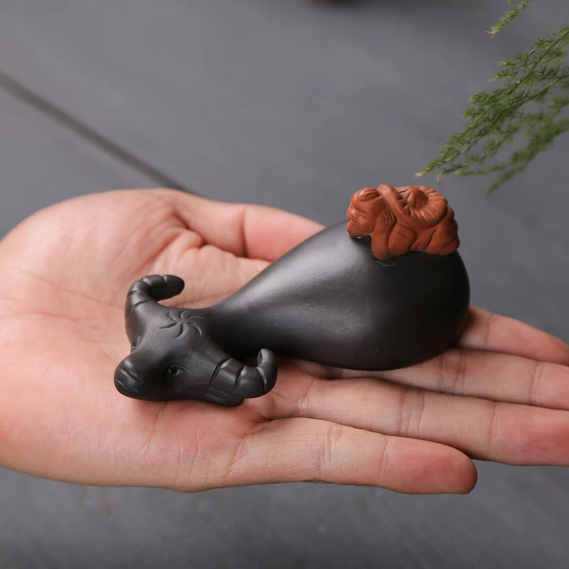Yixing Clay Cow & Boy Tea Pet - Image 8
