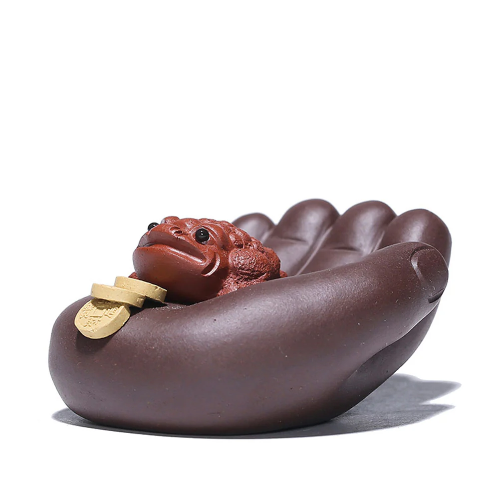 Yixing Clay Hand With Toad Tea Pet - Image 3