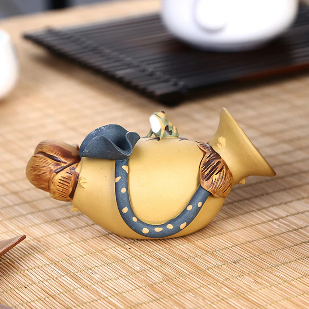 Yixing Clay Lotus Root With Frog Tea Pet - Image 5