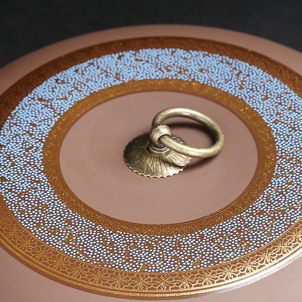 Yixing Clay Puerh Tea Cake Flat Caddy - Image 3