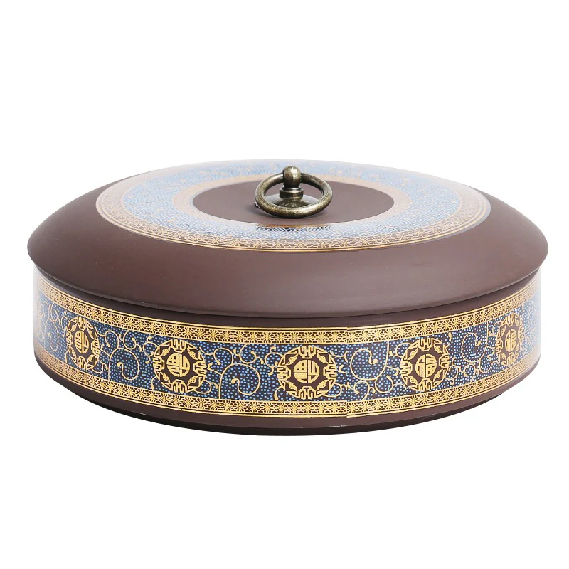 Yixing Clay Puerh Tea Cake Flat Caddy - Image 7