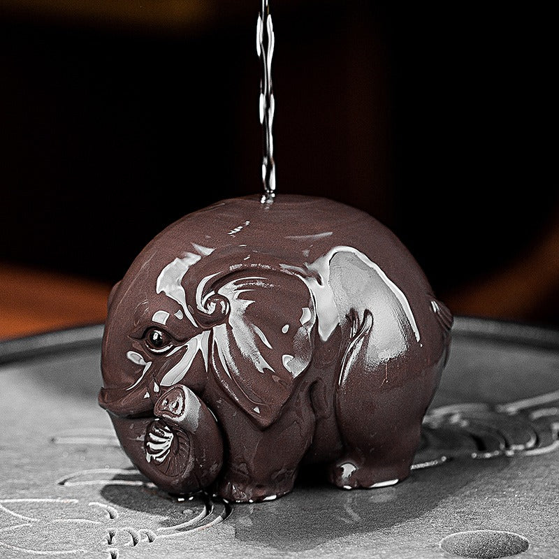 Yixing Clay Round Elephant Tea Pet - Image 10