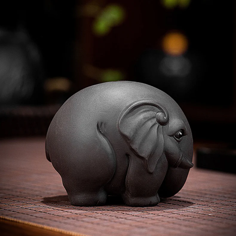 Yixing Clay Round Elephant Tea Pet - Image 6