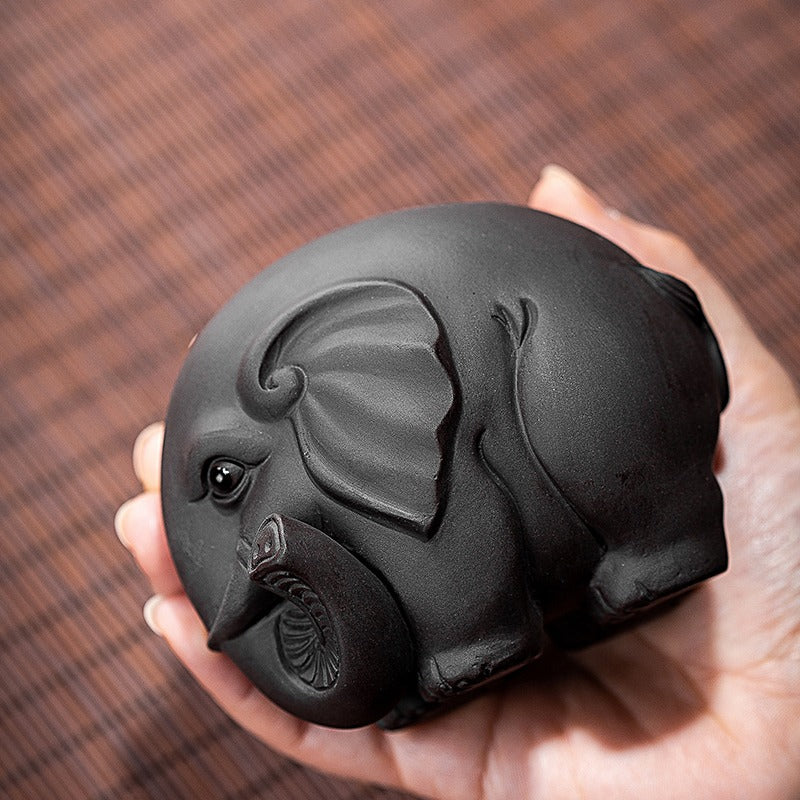Yixing Clay Round Elephant Tea Pet - Image 8