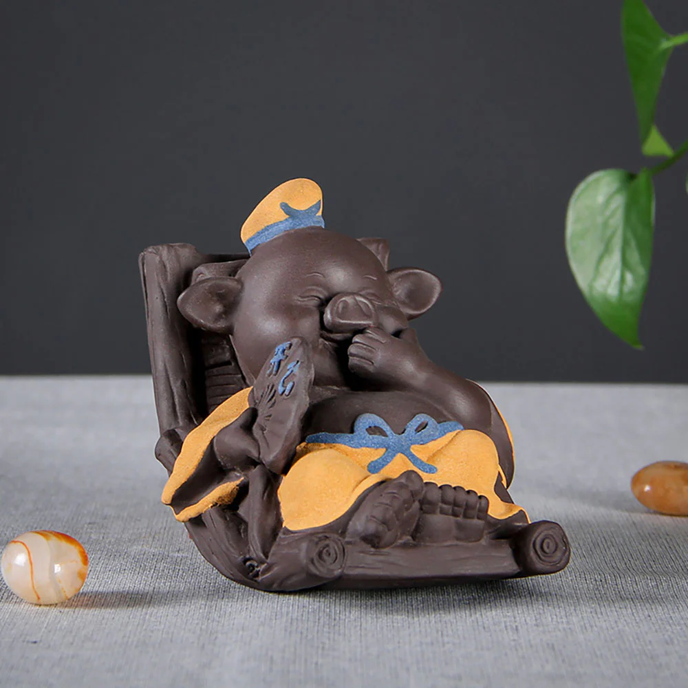 Yixing Clay Zhu Bajie Pig Tea Pet - Image 2