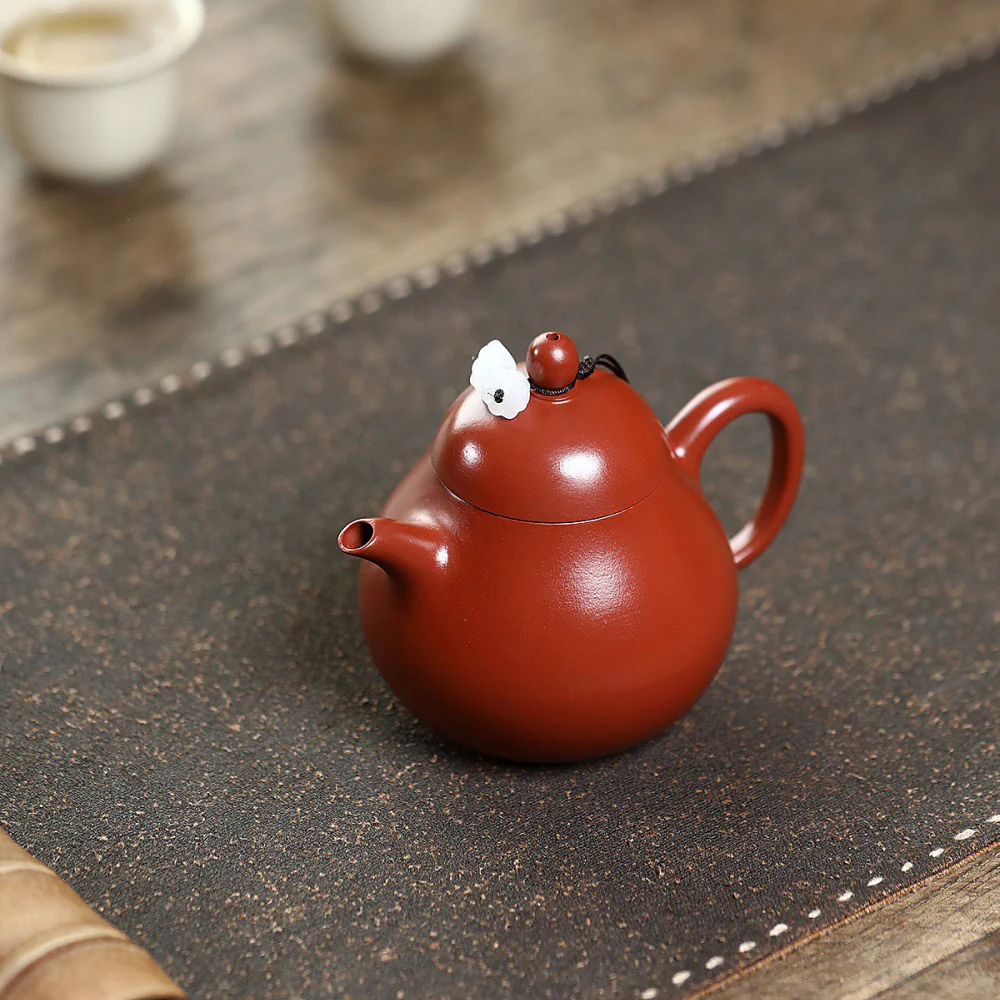 Yixing Da Hong Pao Clay Pear Teapot - Image 3
