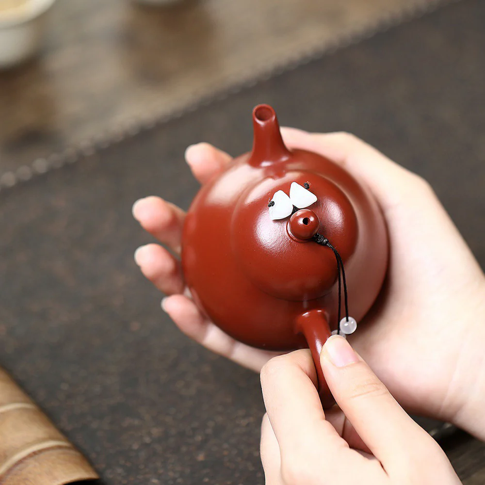 Yixing Da Hong Pao Clay Pear Teapot - Image 4
