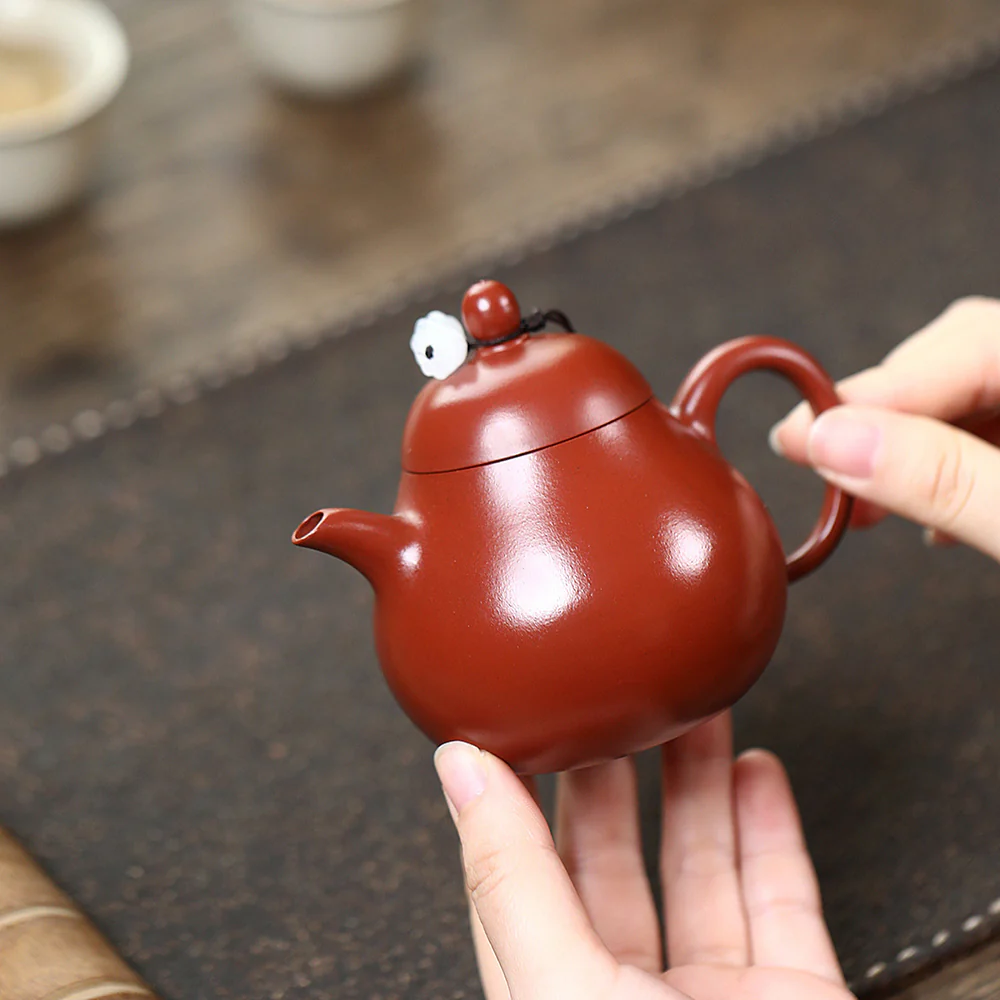 Yixing Da Hong Pao Clay Pear Teapot - Image 5