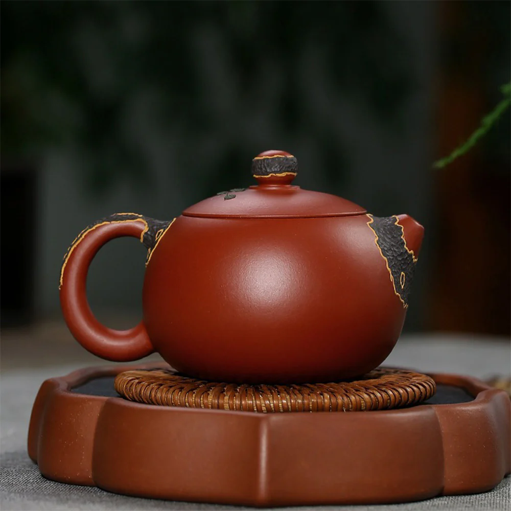 Yixing Da Hong Pao Clay Pine Teapot - Image 4