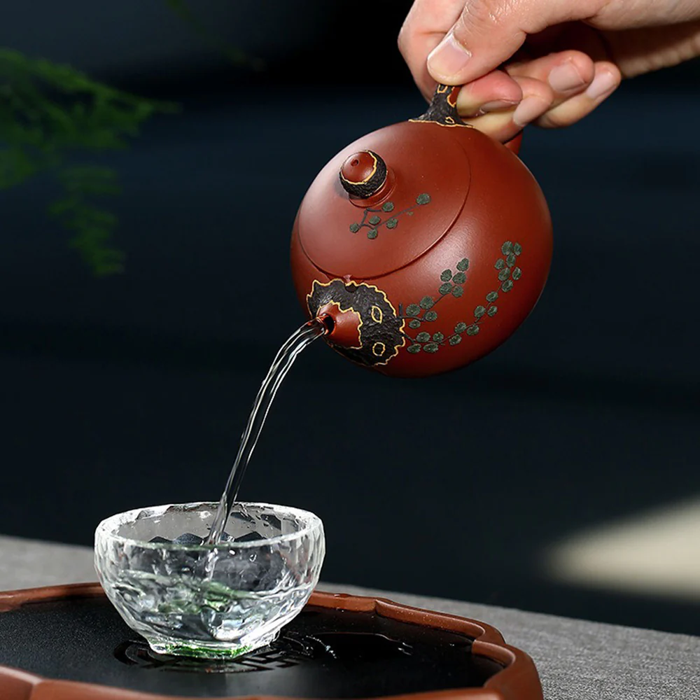 Yixing Da Hong Pao Clay Pine Teapot - Image 5