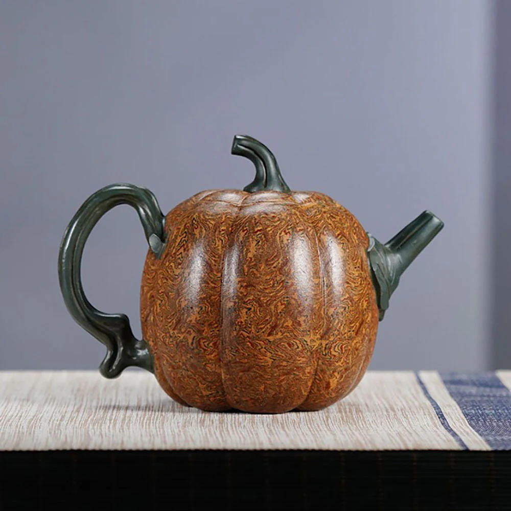 Yixing Jiao Ni Clay Pumpkin Teapot - Image 3