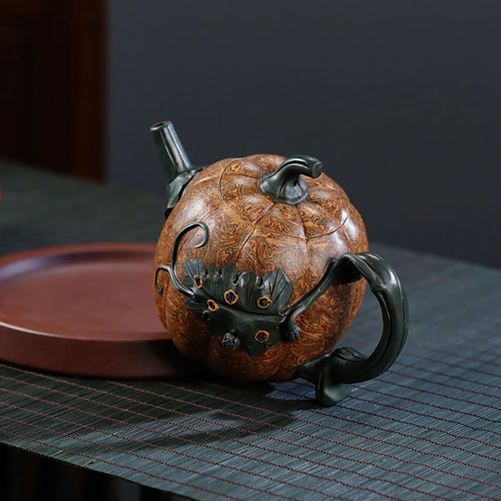 Yixing Jiao Ni Clay Pumpkin Teapot - Image 5