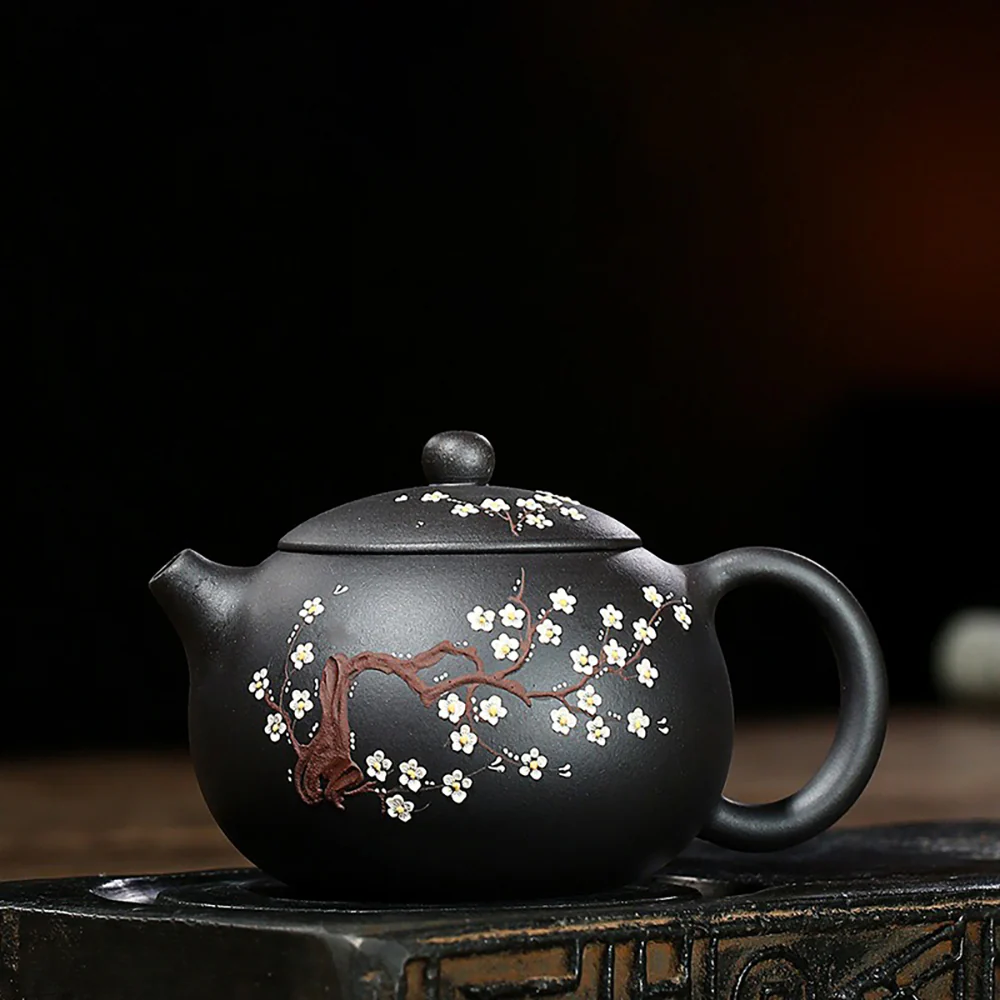 Yixing Plum Blossom Black Clay Xi Shi Teapot - Image 2