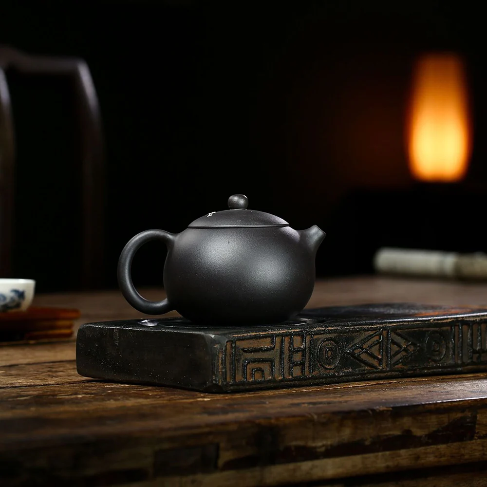 Yixing Plum Blossom Black Clay Xi Shi Teapot - Image 4