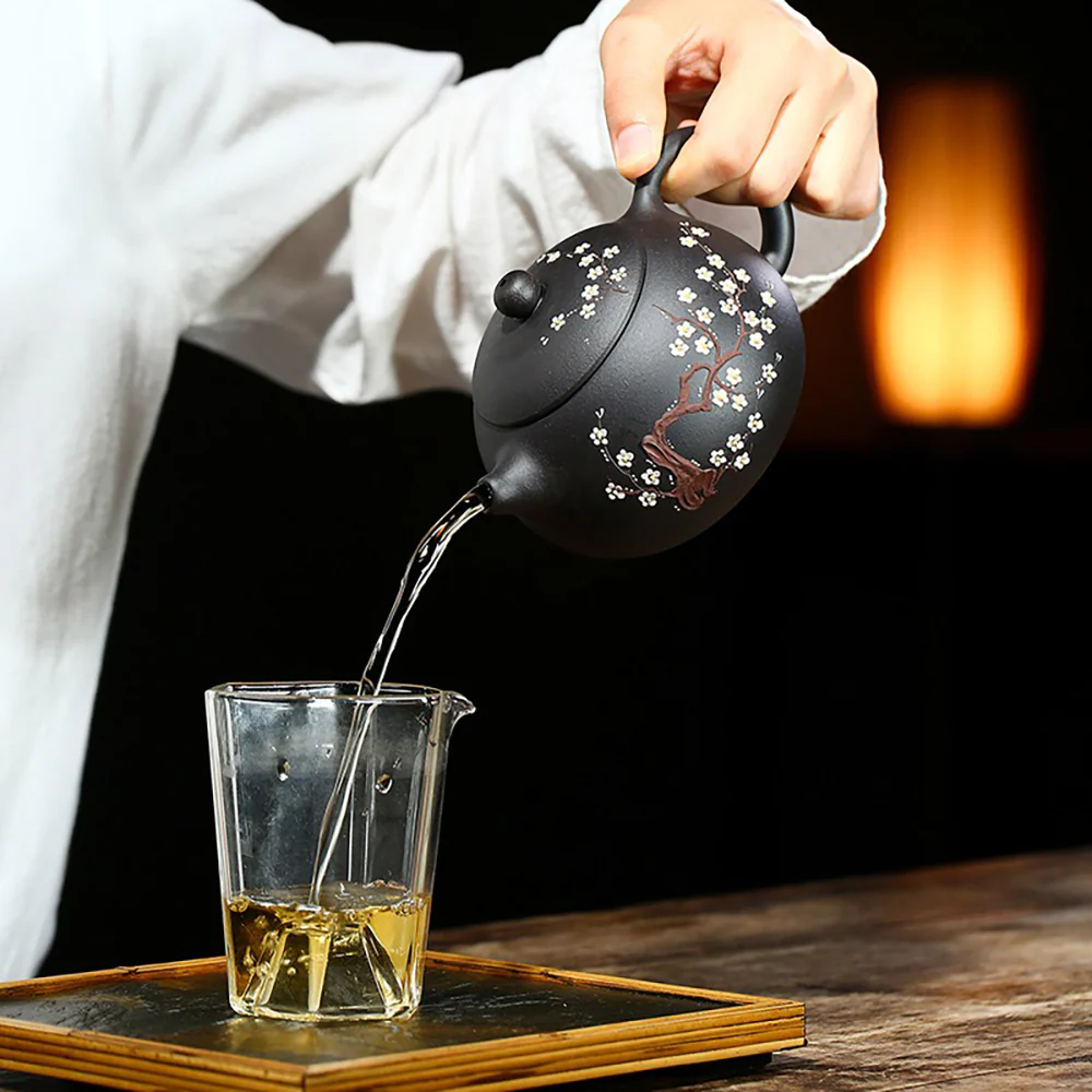 Yixing Plum Blossom Black Clay Xi Shi Teapot - Image 6