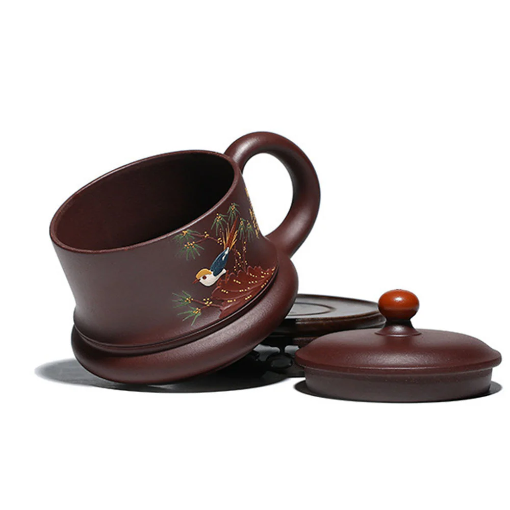Yixing Purple Clay Bird Tea Cup - Image 3