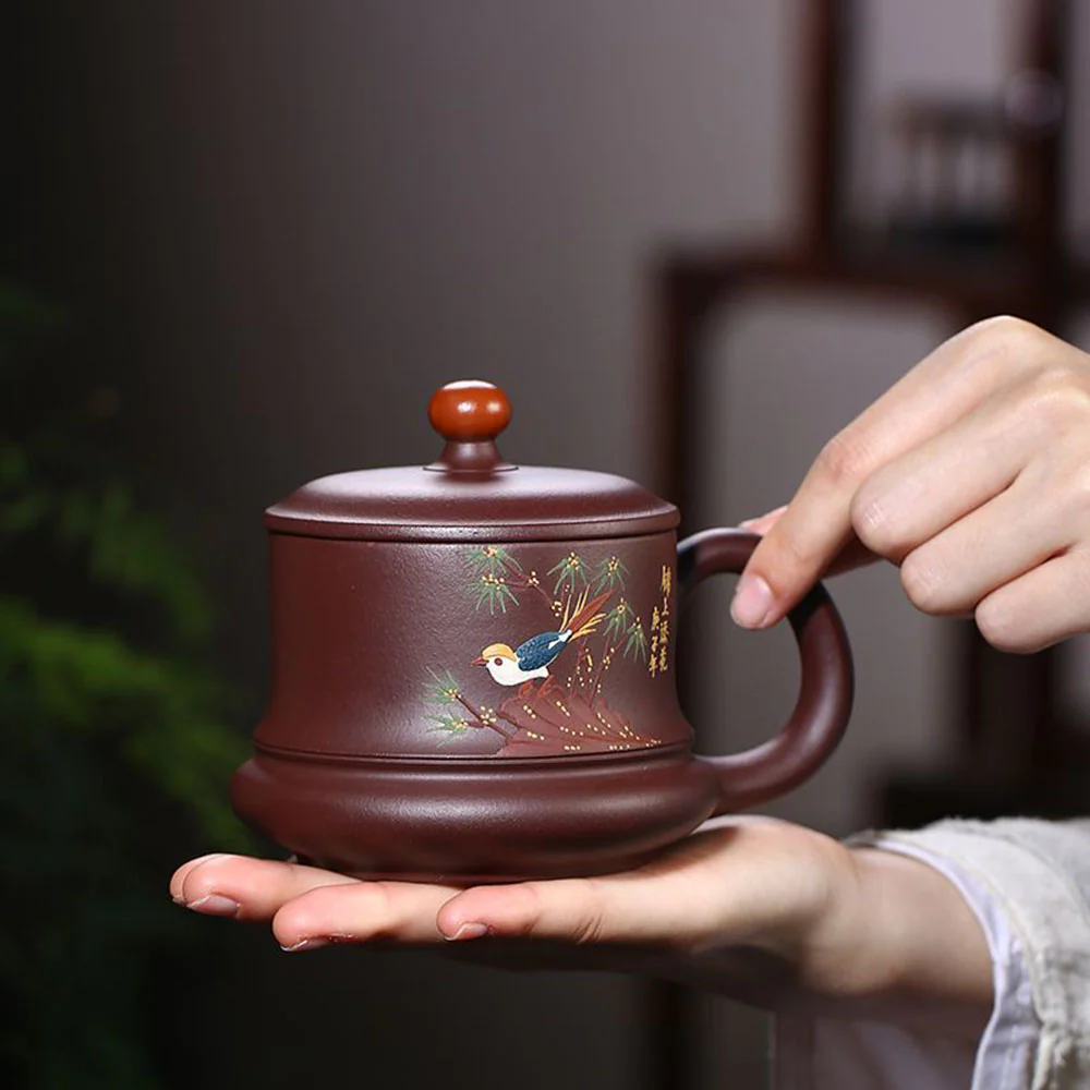 Yixing Purple Clay Bird Tea Cup - Image 6
