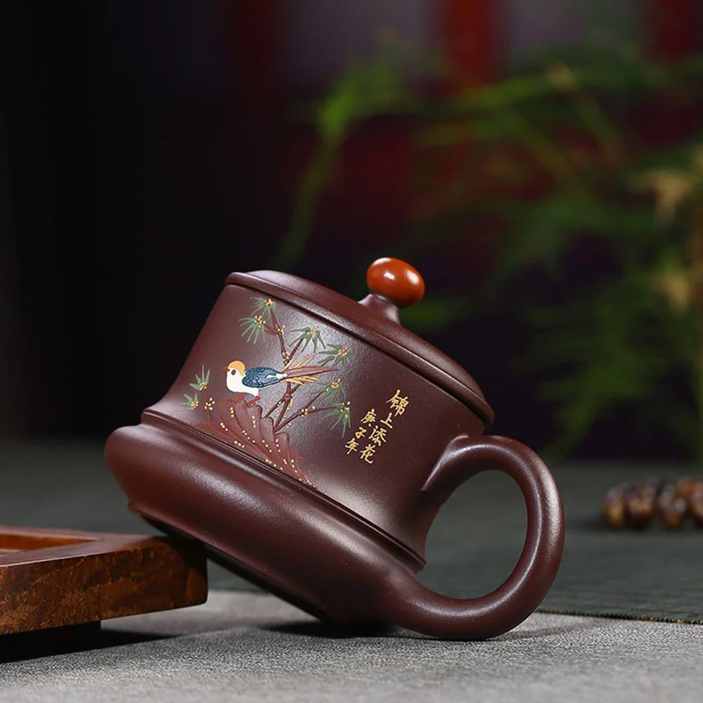Yixing Purple Clay Bird Tea Cup - Image 7