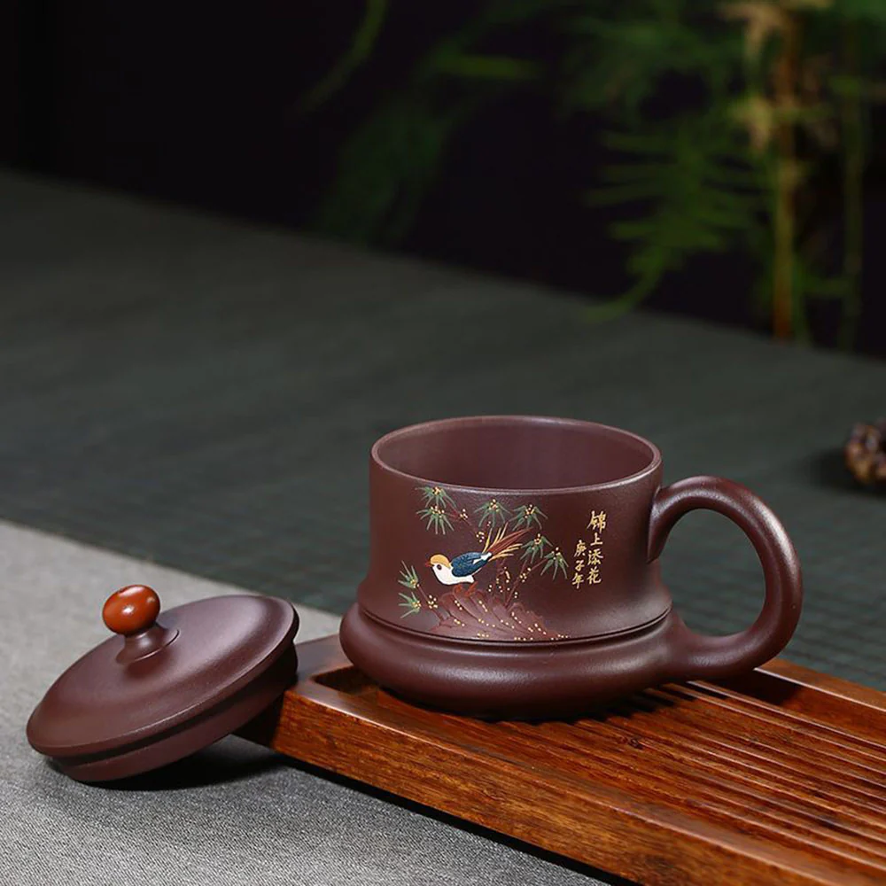 Yixing Purple Clay Bird Tea Cup - Image 8