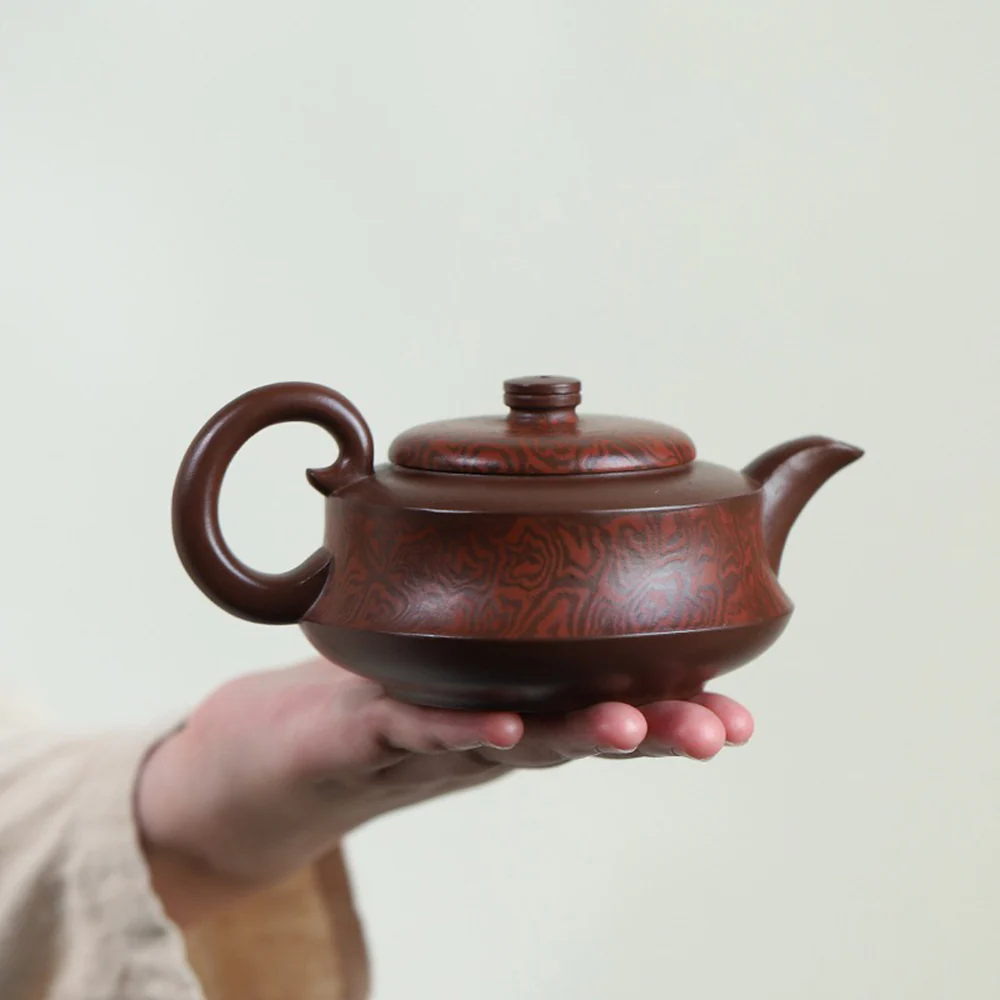 Yixing Purple Clay Boat Teapot - Image 2