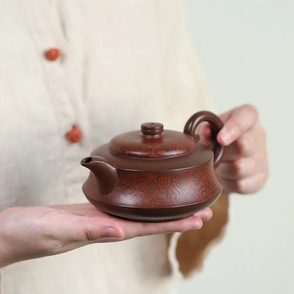 Yixing Purple Clay Boat Teapot - Image 3