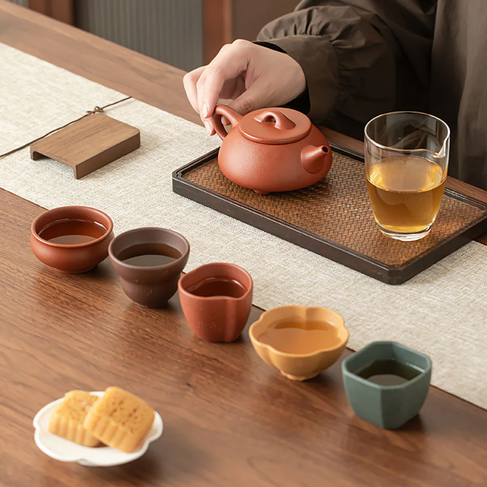 Yixing Purple Clay Five Blessings Tea Set - Image 3