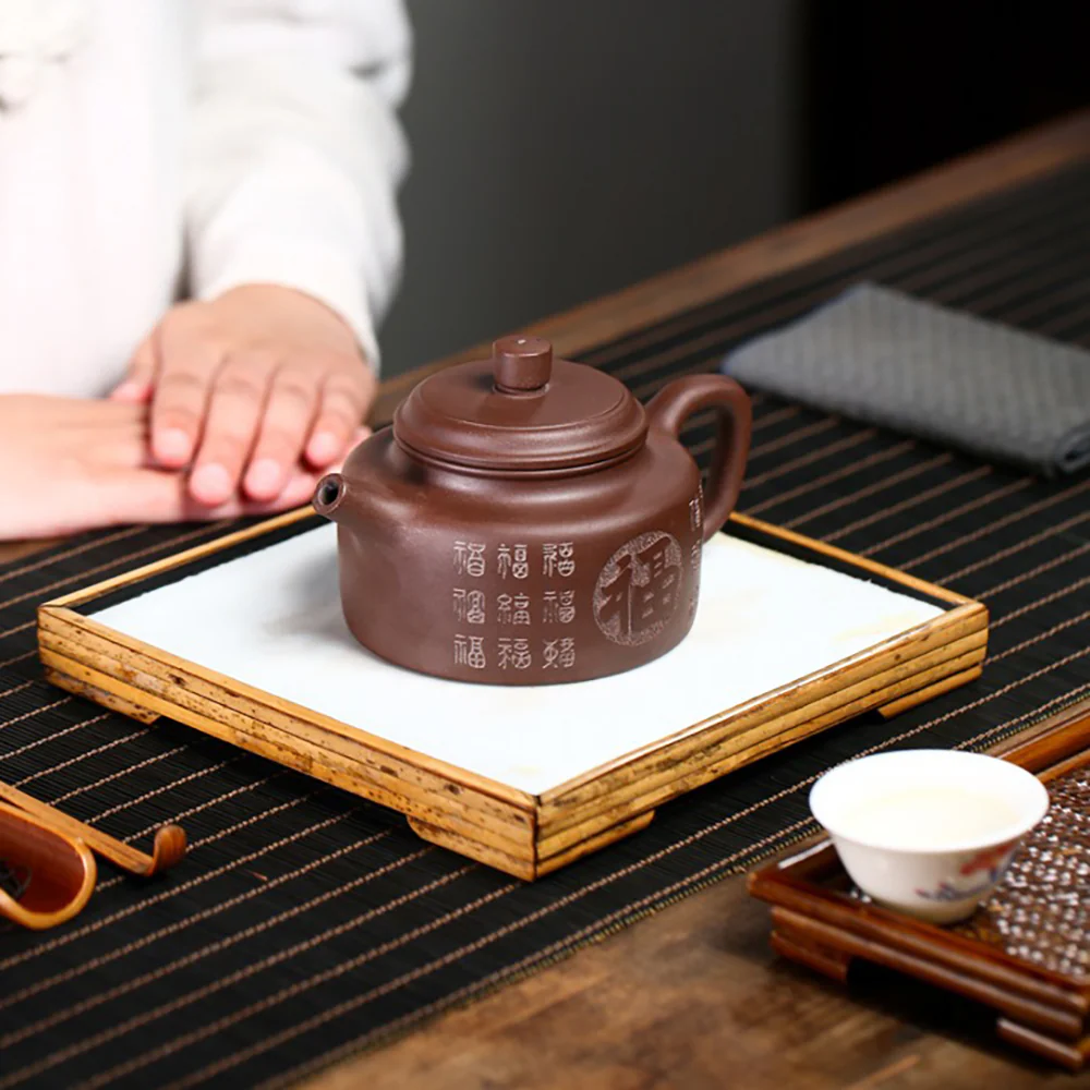 Yixing Purple Clay Fu Dezhong Teapot - Image 3