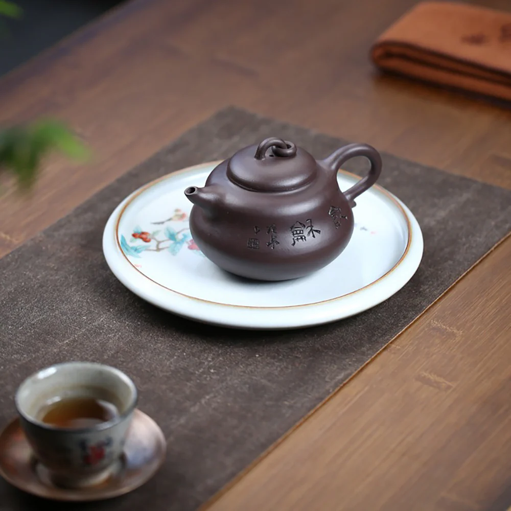 Yixing Purple Clay Gourd Teapot - Image 4