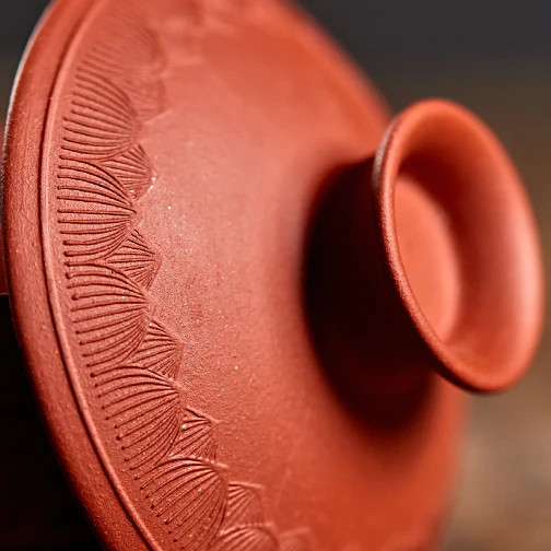 Yixing Purple Clay Heart Sutra Gaiwan - Image 7