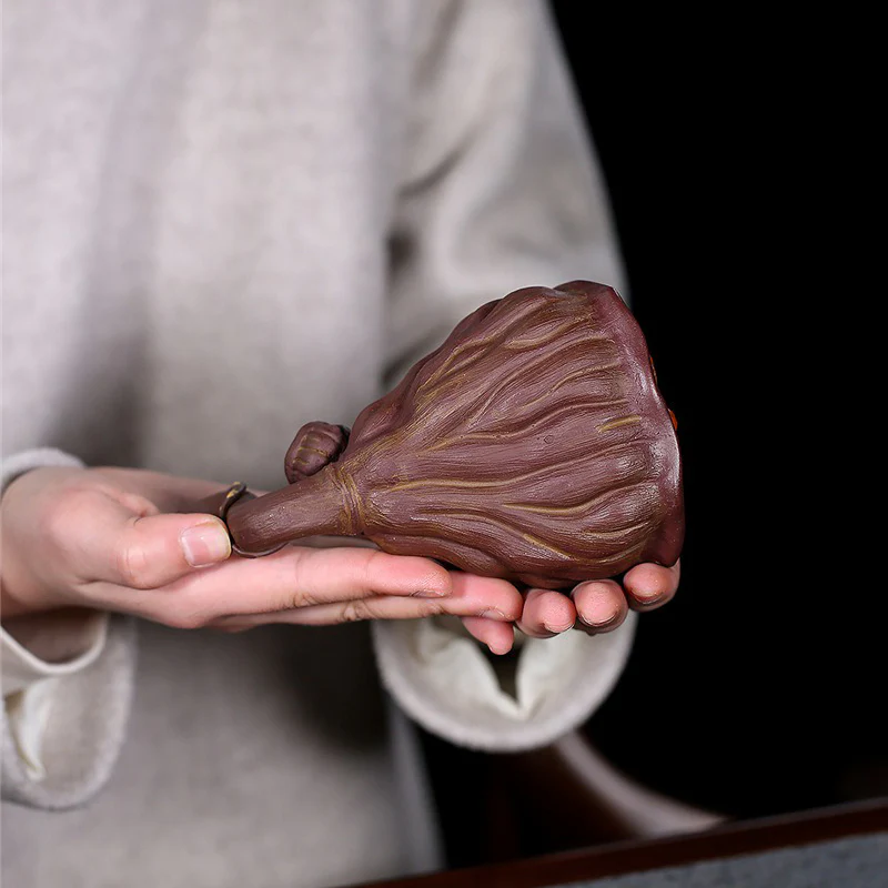 Yixing Purple Clay Lotus Seedpod Fair Cup - Image 10