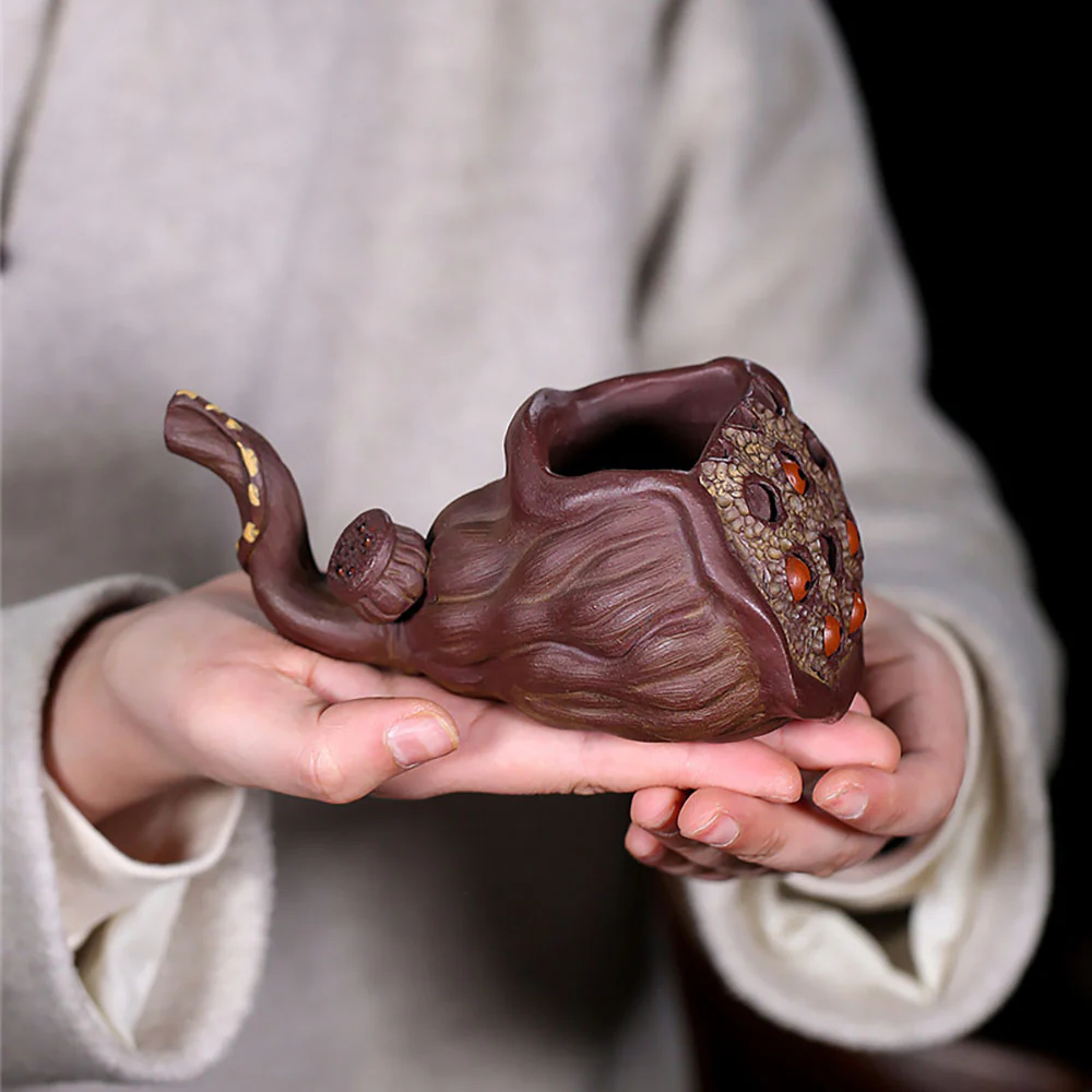 Yixing Purple Clay Lotus Seedpod Fair Cup - Image 2
