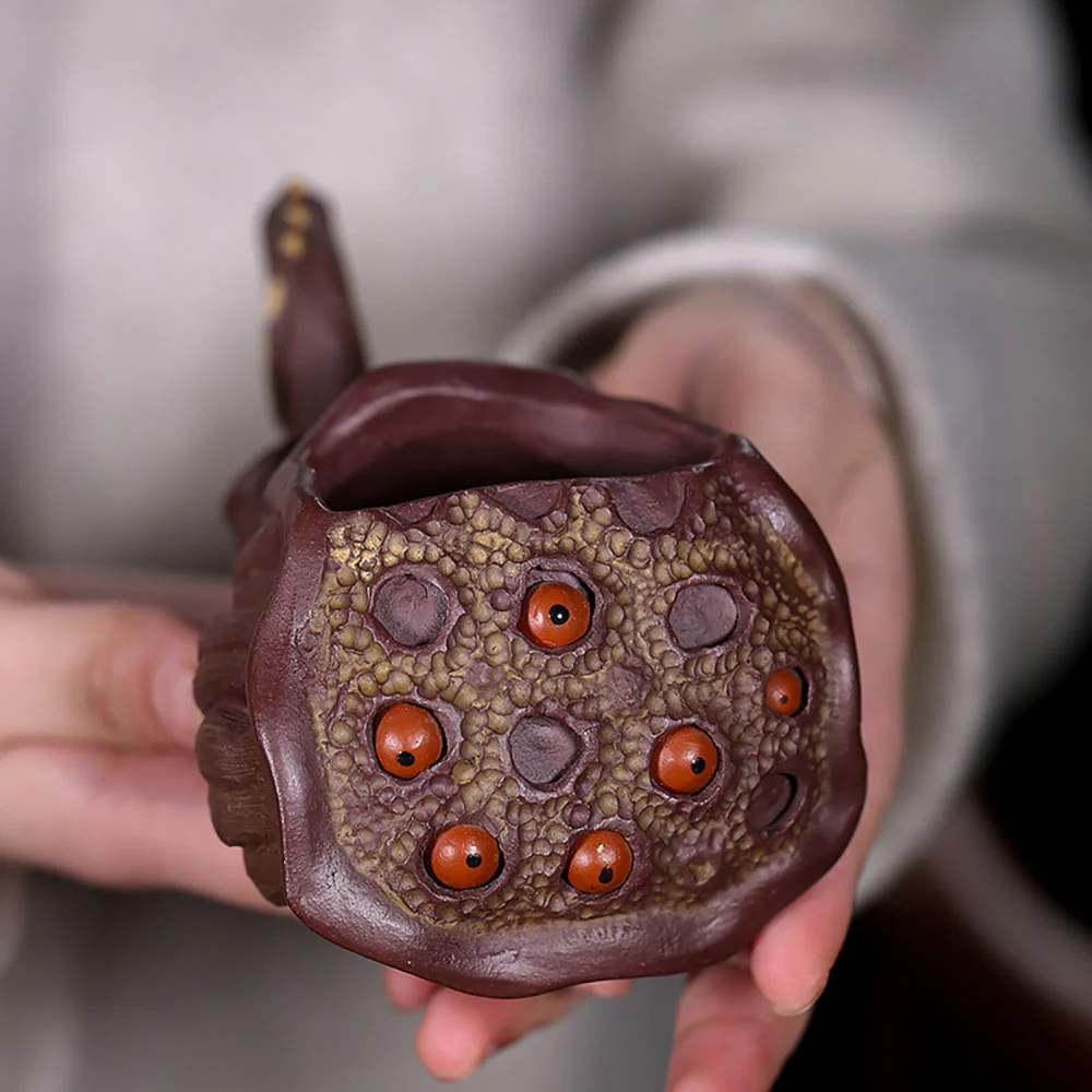 Yixing Purple Clay Lotus Seedpod Fair Cup - Image 4