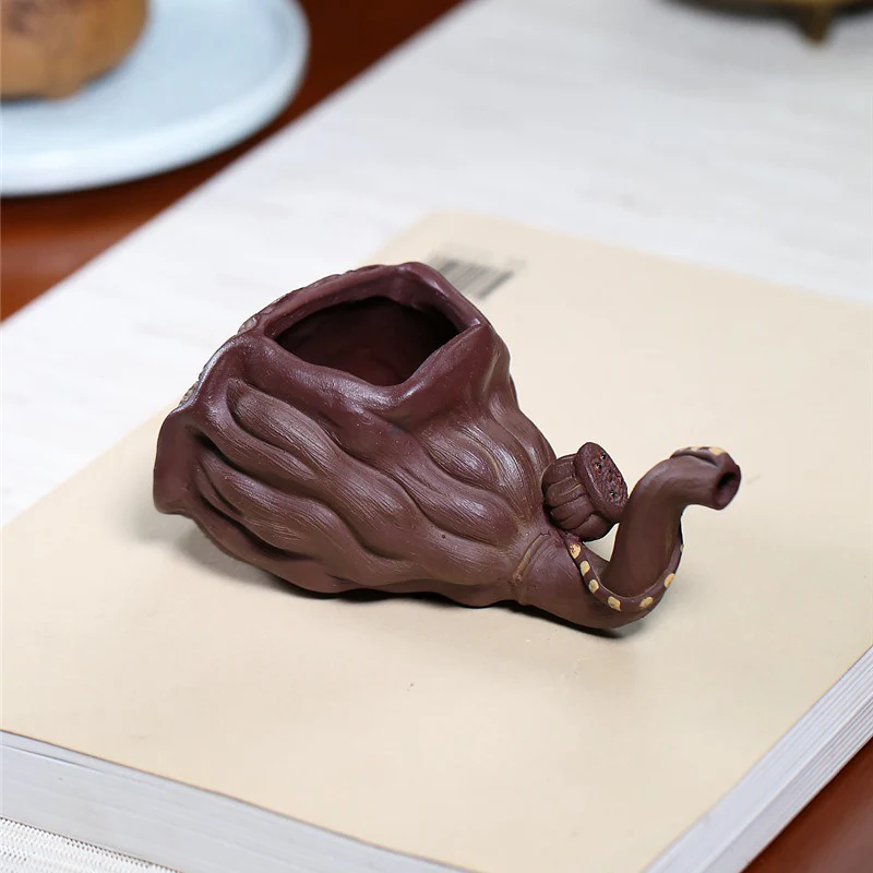 Yixing Purple Clay Lotus Seedpod Fair Cup - Image 7