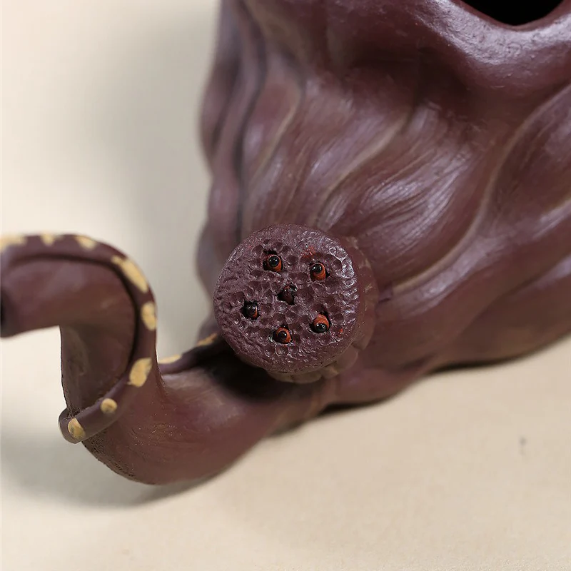 Yixing Purple Clay Lotus Seedpod Fair Cup - Image 8