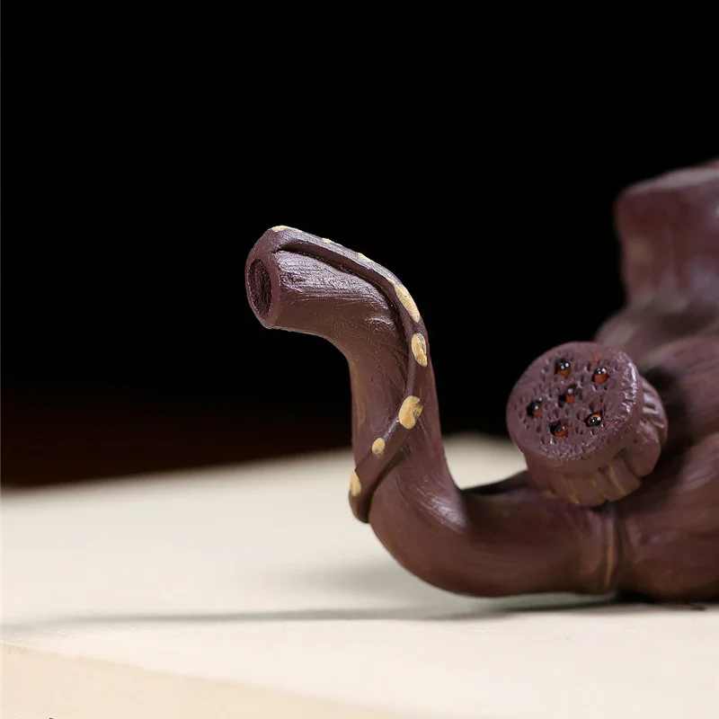 Yixing Purple Clay Lotus Seedpod Fair Cup - Image 9