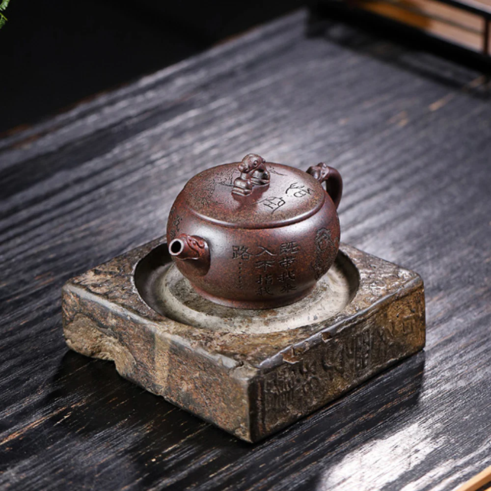Yixing Purple Clay Monkey Teapot - Image 3