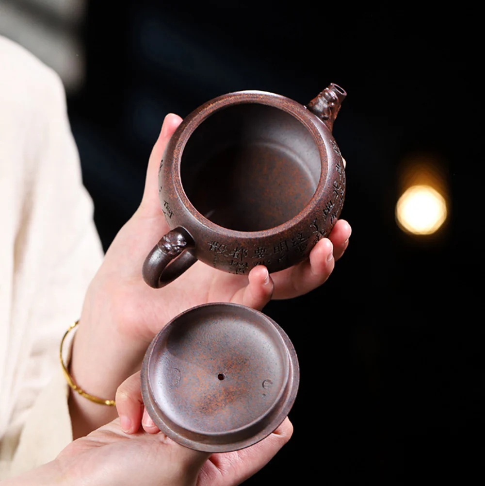 Yixing Purple Clay Monkey Teapot - Image 5