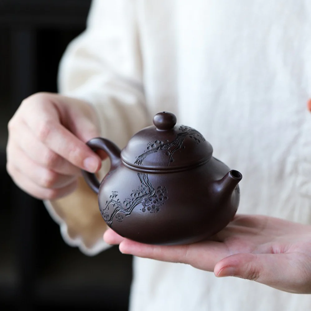 Yixing Purple Clay Plum Blossom Teapot - Image 4