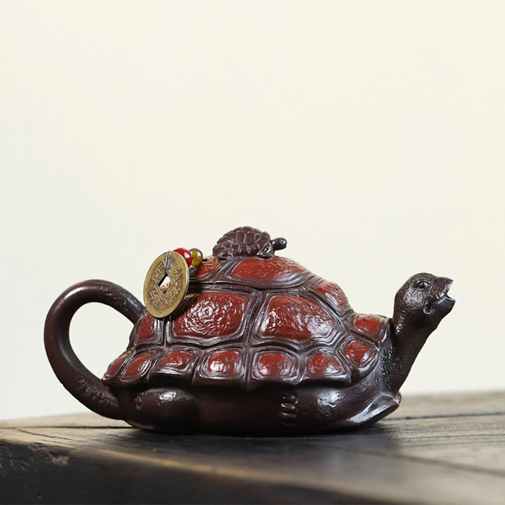 Yixing Purple Clay Turtle Teapot - Image 2