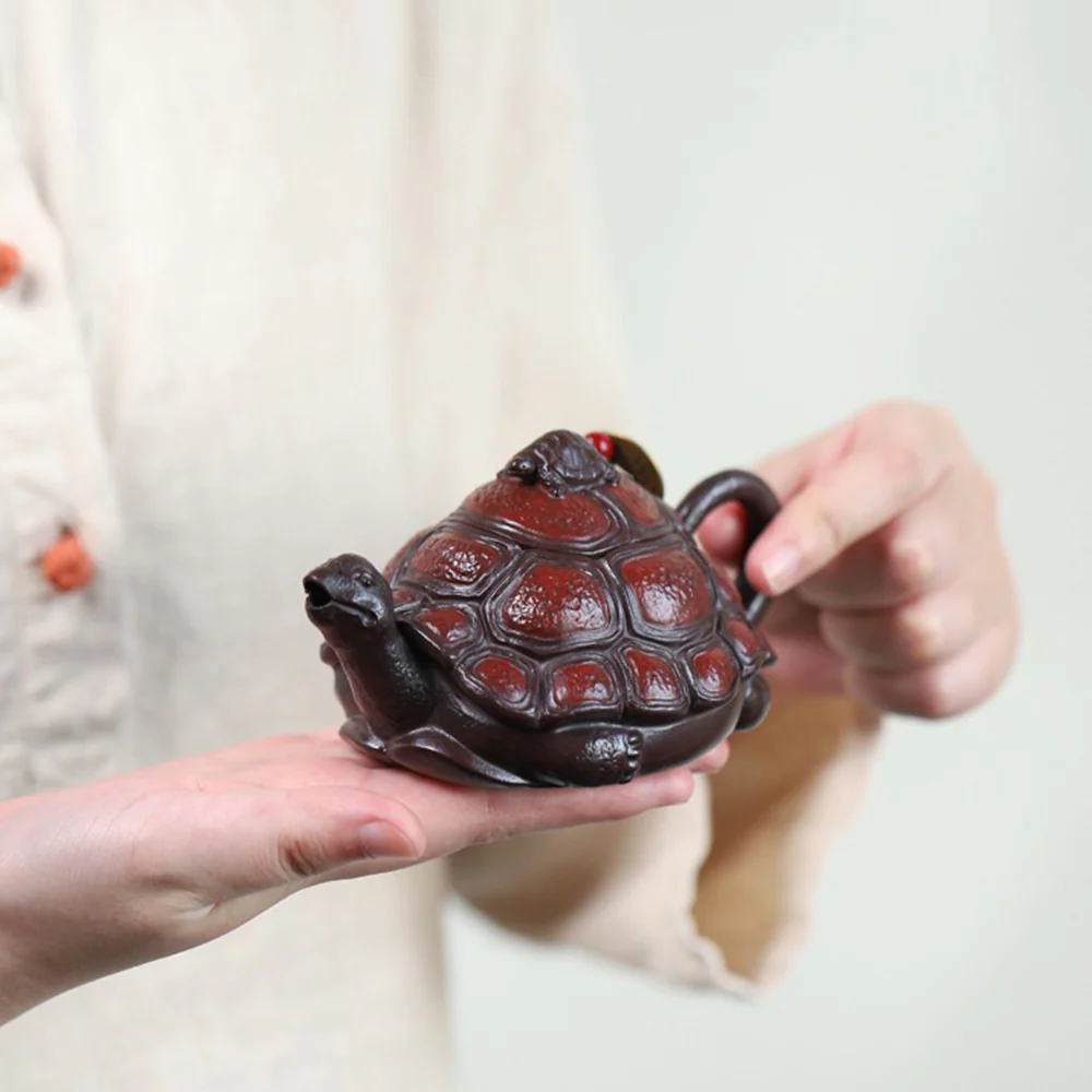 Yixing Purple Clay Turtle Teapot - Image 4