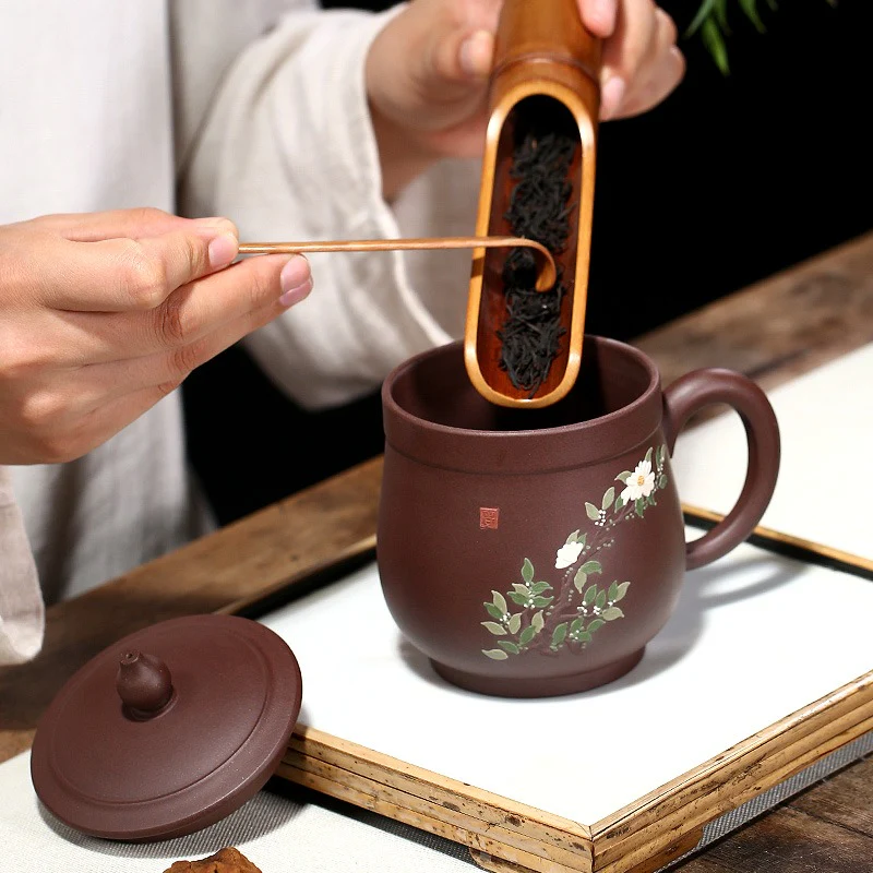 Yixing Purple Clay Wealthy Flower Tea Cup - Image 11