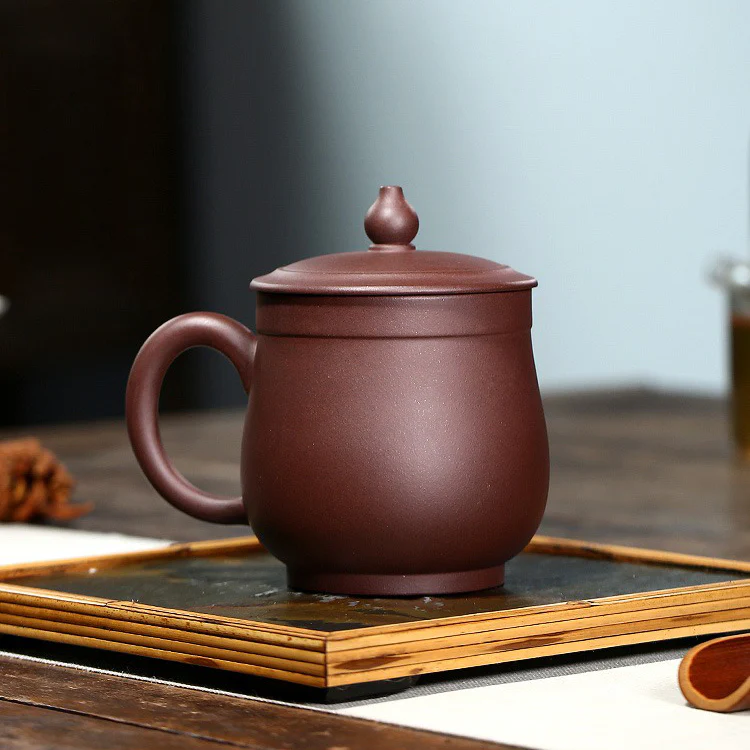 Yixing Purple Clay Wealthy Flower Tea Cup - Image 9