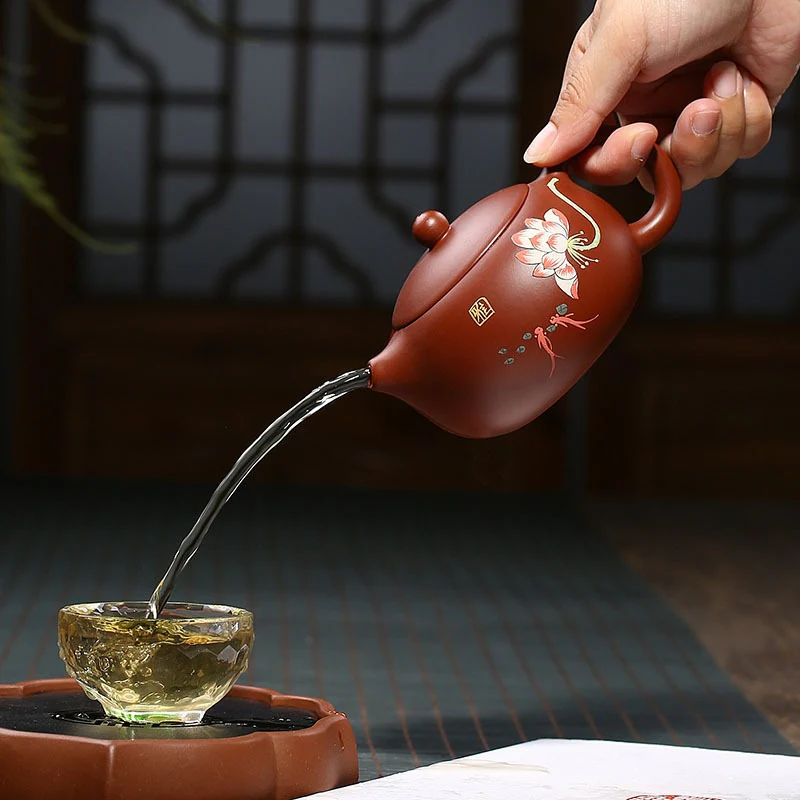 Yixing Red Clay Xi Shi Lotus Teapot - Image 10