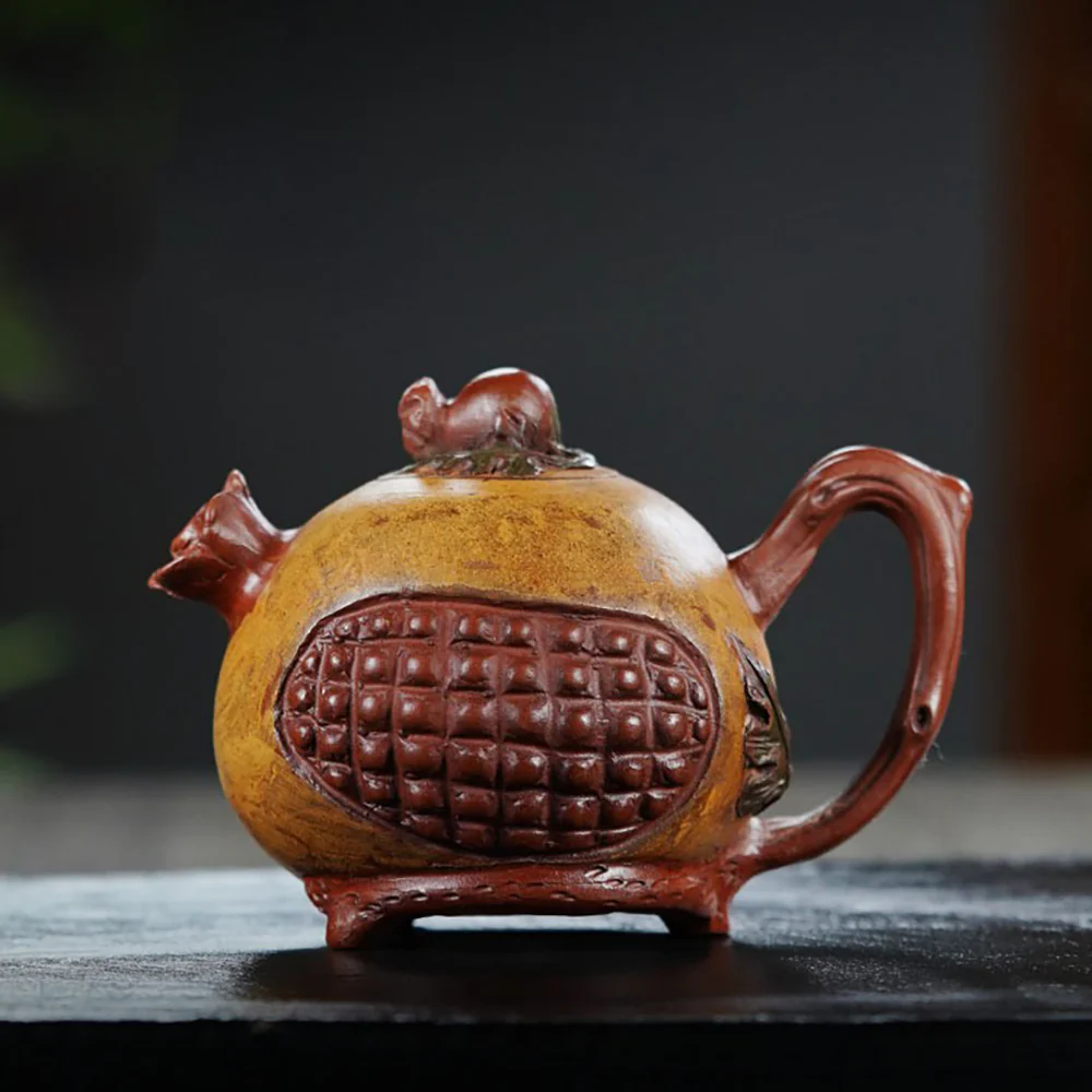Yixing Red Clay Pomegranate Teapot - Image 2