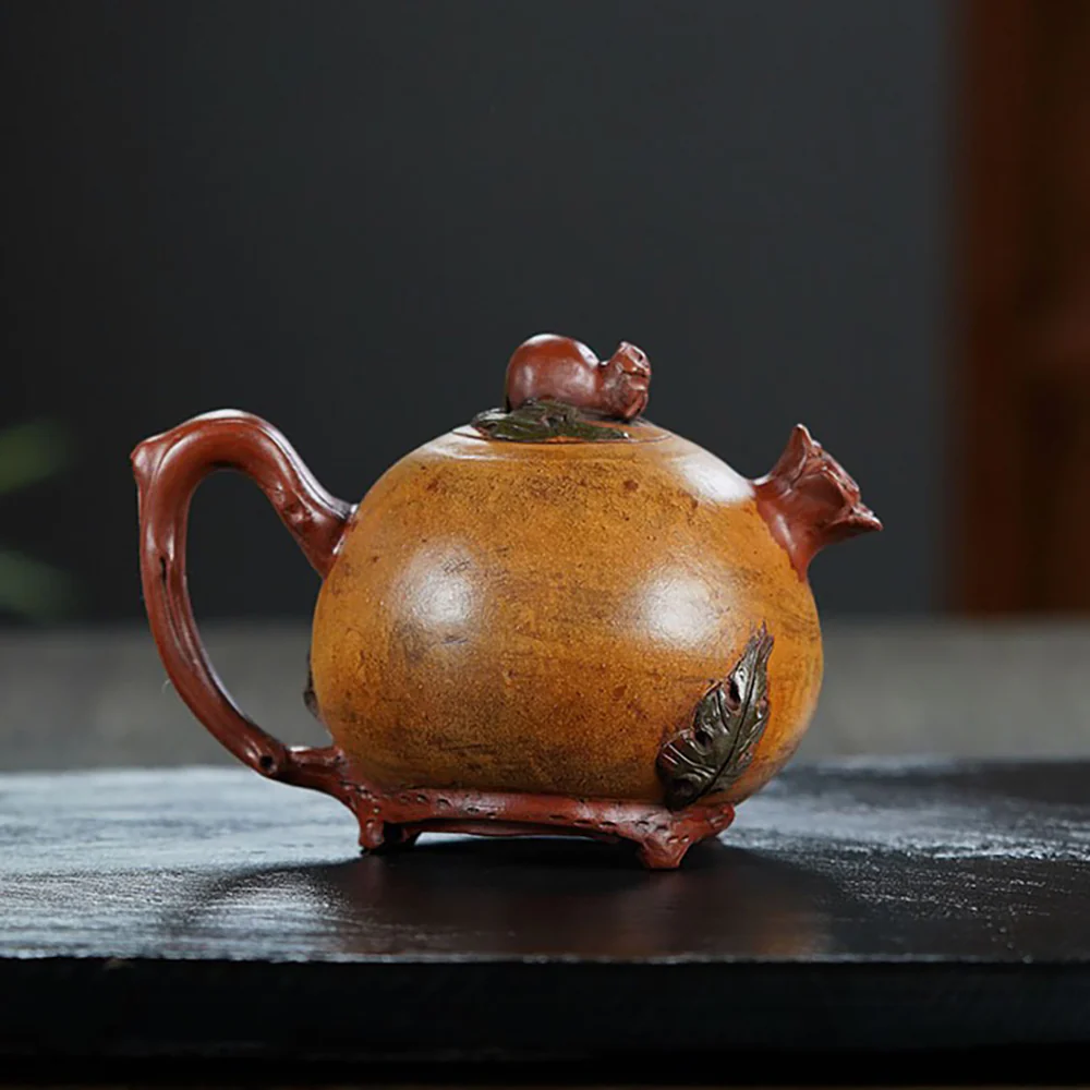Yixing Red Clay Pomegranate Teapot - Image 3