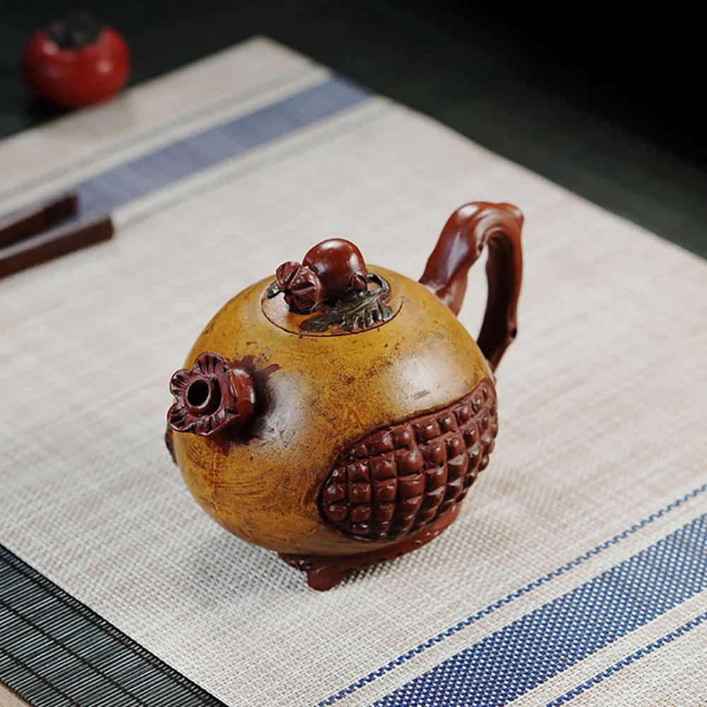 Yixing Red Clay Pomegranate Teapot - Image 4