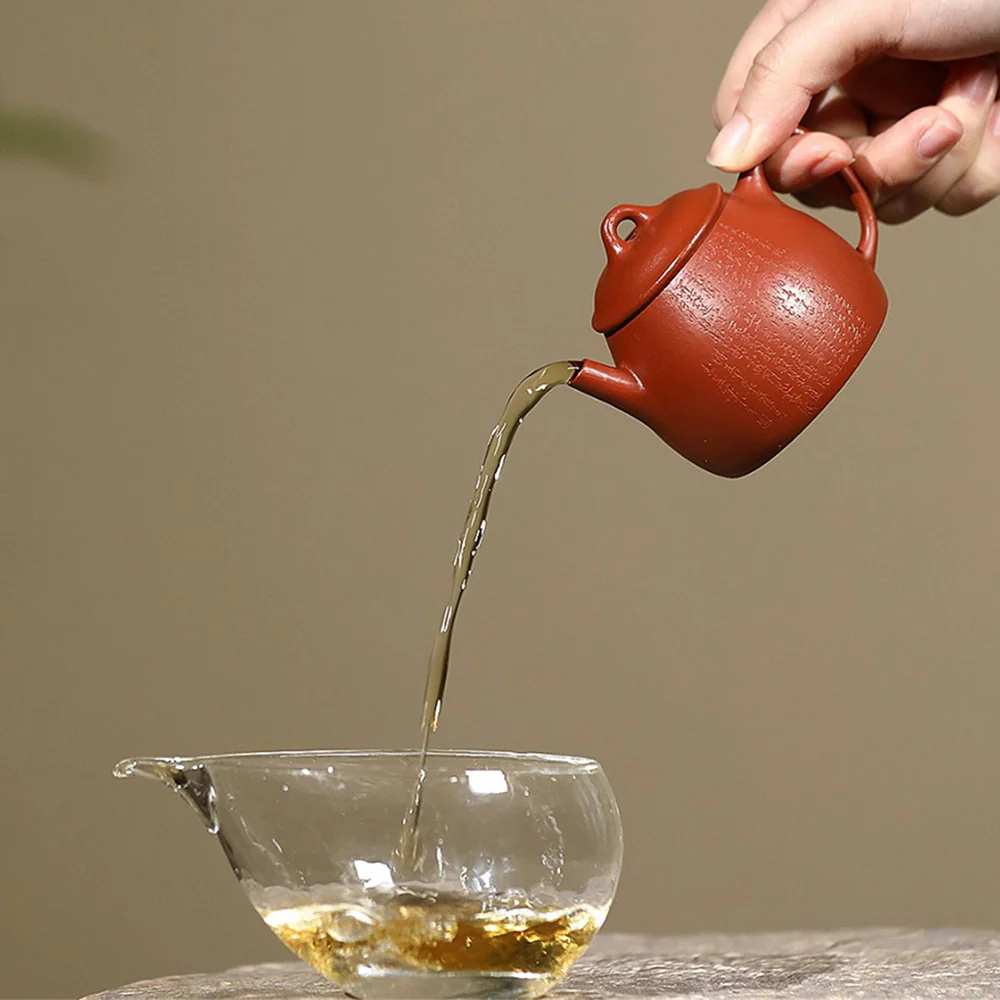 Yixing Zhu Ni Clay Calligraphy Carving Teapot - Image 7